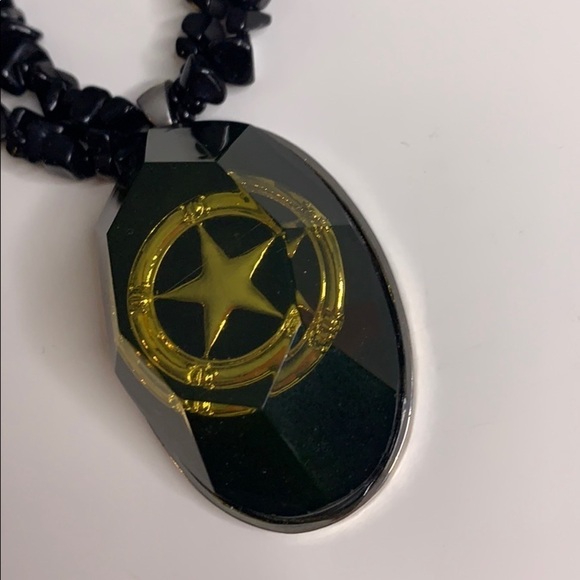 Texas Lone Star pendant Black beaded layer necklace one size adult - Picture 3 of 8